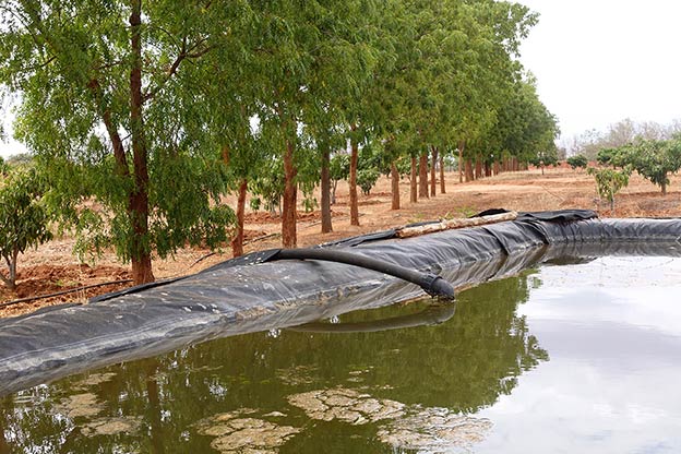 50,000 liter water basin for irrigation system