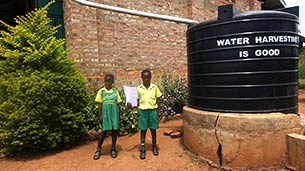 Water tank donated by Better Globe to Equator School, Uganda