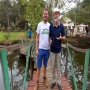 Leo and Inge crossing a beautiful bridge