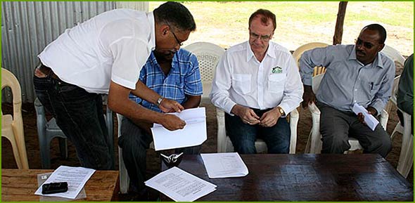 Signing of contract with the locals in Nyongoro