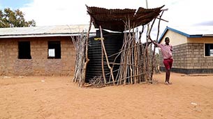 Water tank donated by Better Globe to Mboti School, Kenya